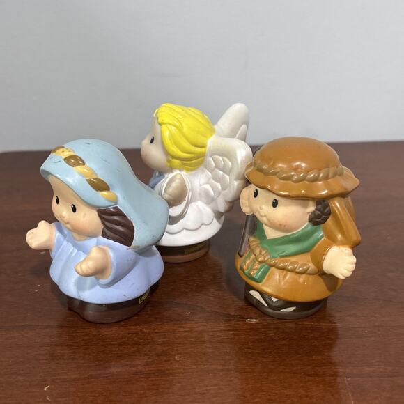 Mary Joseph Angel figures Fisher Price Little People Christmas Nativity Lot Of 3 - Picture 4 of 7